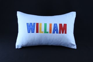 Ligh blue pillow william